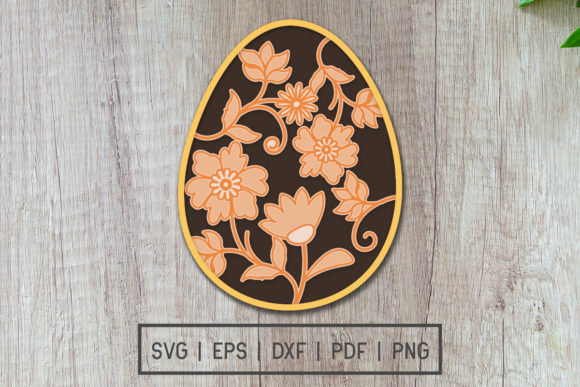 3D Easter Egg SVG for Crafters: A Multilayer Easter Shape That Pops