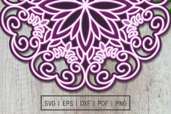 3D Layered Mandala SVG Graphic for Real Small Business Branding