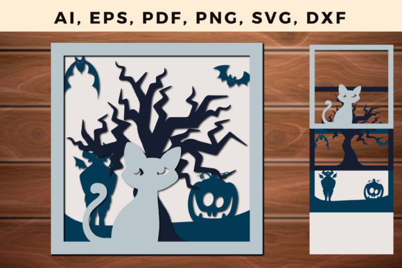 3D Multi Layer Halloween Decorations SVG