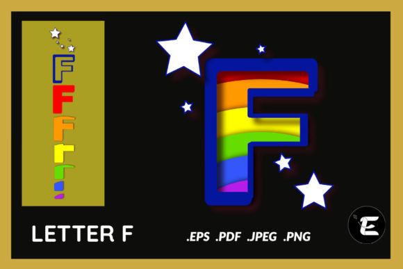 3D SVG Letter F for Shadow Box Designs & Print-on-Demand Products