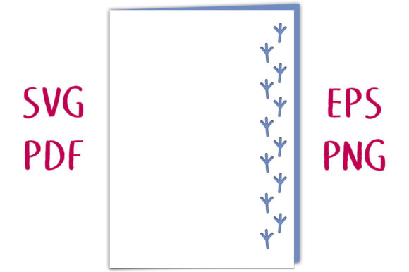 Bird Footprint Lace Edged Card SVG Cut: A 3D SVG Design for Elegant Branding and Marketing Visuals