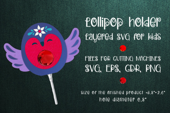 Bird Lollipop Holder Template SVG: A Festive 3D Design for Seasonal Branding and Packaging
