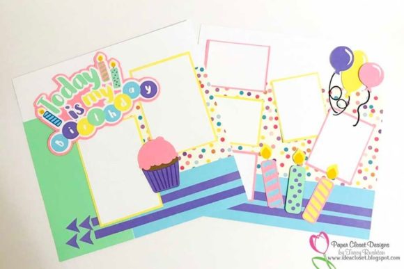 Birthday Scrapbook Layout Review for Embroidery Designers