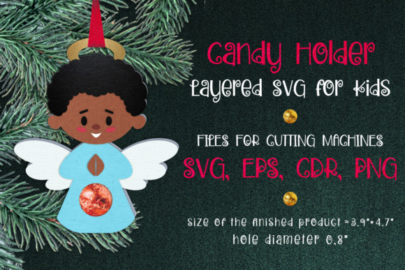 Black Boy Angel Christmas Candy Holder 3D SVG: A Designer’s Review for Real Client Projects