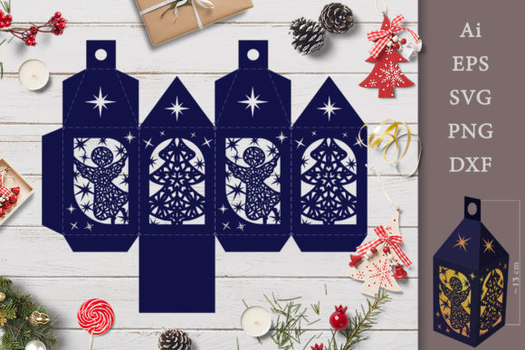 Christmas Lantern SVG. Stencil.