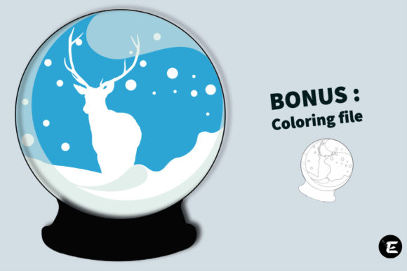 Deer Snow Globe: A Festive 3D SVG for Christmas Branding and Visual Campaigns