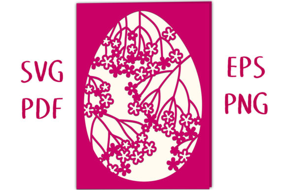 Elderflower Blossom Easter Egg Card SVG: A Delicate 3D SVG for Spring-Themed Design Projects