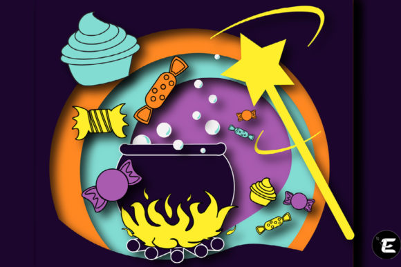 Halloween Candy 3D SVG for Shadow Boxes & Seasonal Branding