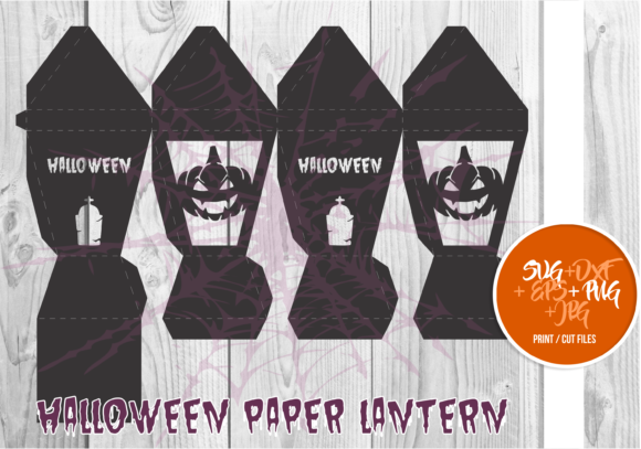 Halloween Paper Lantern Series A 0018: Festive 3D SVG for Seasonal Branding & Packaging