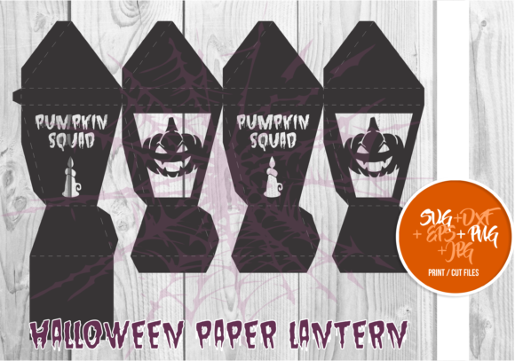 Halloween Paper Lantern Series A 0039: 3D SVG for Seasonal Shapes