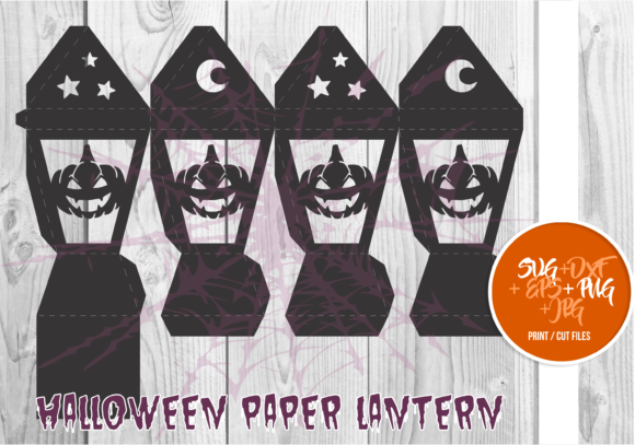 Halloween Paper Lantern Series A 0040: 3D SVG Shapes for Holiday Branding
