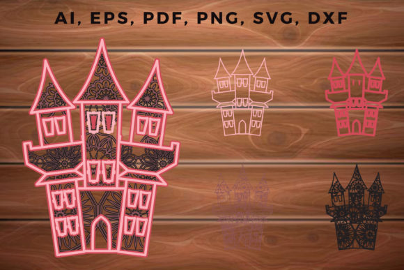 Multi Layer Halloween Home SVG: A 3D Design for Seasonal Shape Sellers