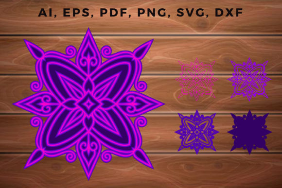 MultiLayer Mandala Cut File SVG: 3D Design for Modern Branding and Visual Content