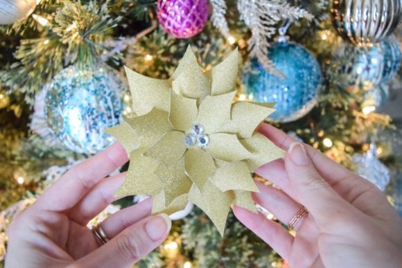 Reviewing Poinsettia Gold Paper Flower Templates for Christmas Campaigns