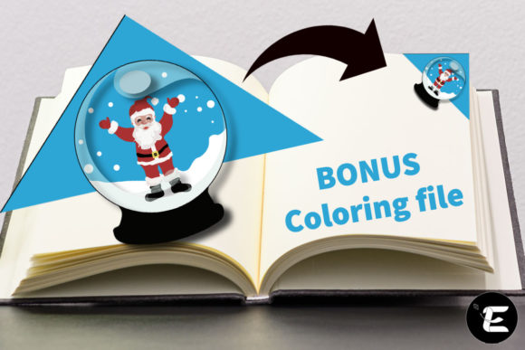 Santa Bookmark: A Festive 3D SVG for Christmas Design Projects