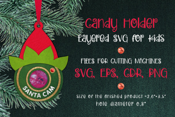 Santa Cam Elf - Christmas Candy Holder 3D SVG for Festive Branding
