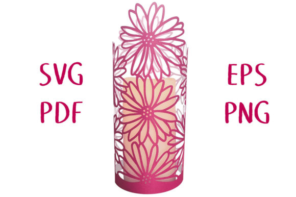 Summer Daisy Papercut Lantern 3D SVG Cut for Branding & Marketing
