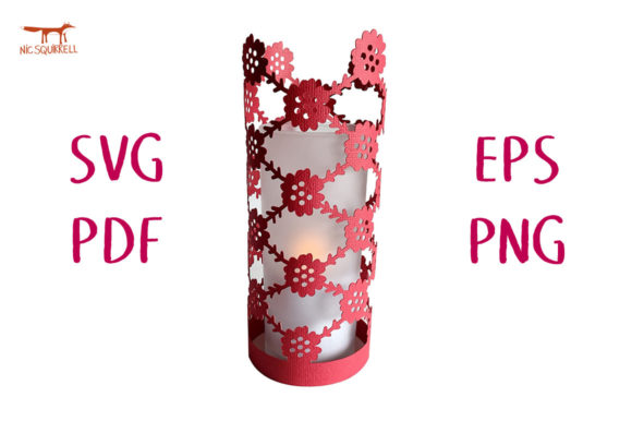 Wild Roses Lantern 3D SVG Cut File – A Floral 3D Lantern Design for Digital Sellers